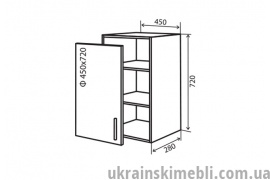 В4 Тумба 1Д 45 (Кухня Amore Classic)